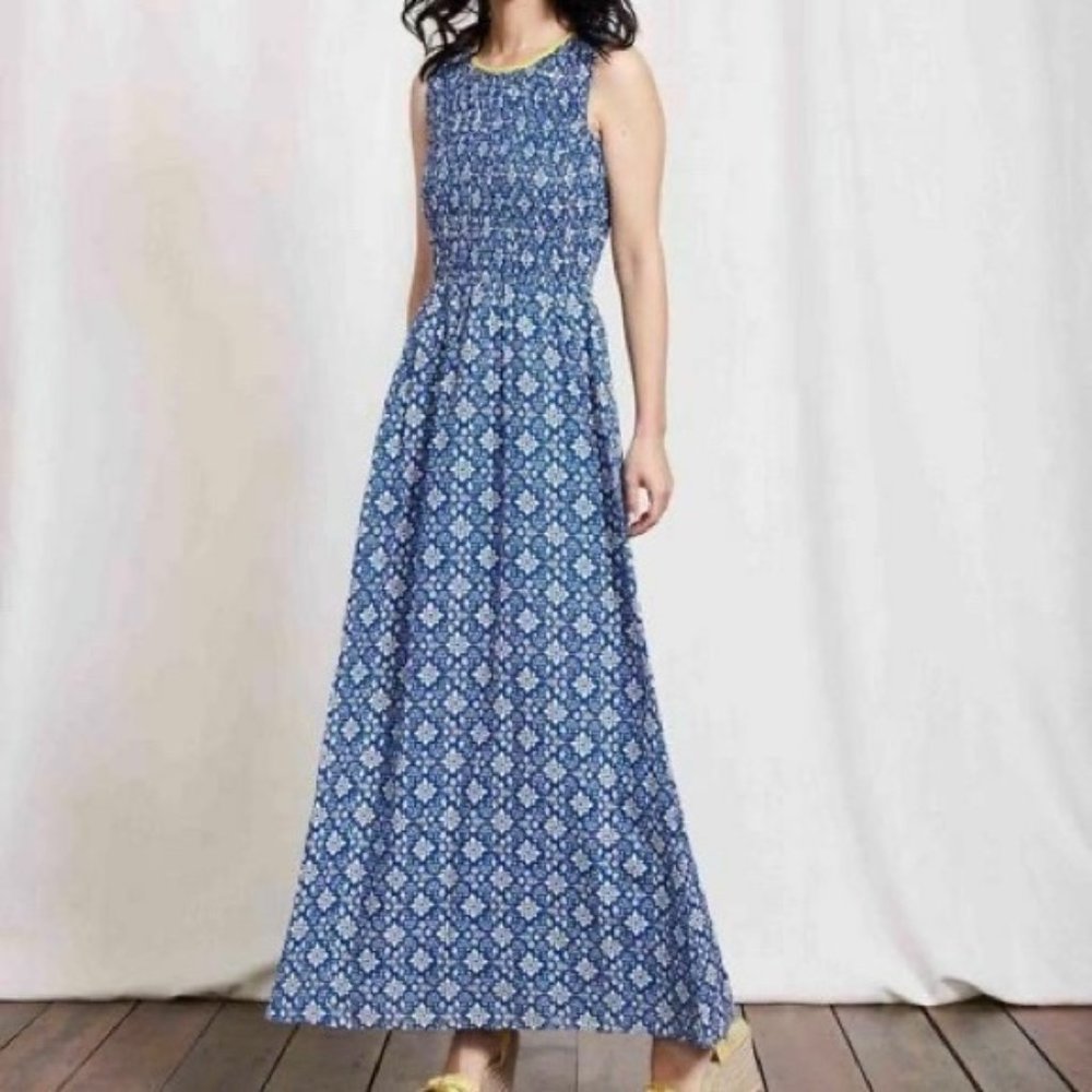 Boden | ‘Terese’ Maxi Cotton Blue & White Dress Size 2